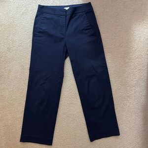 J Crew Women's Navy Cropped Chino Pants